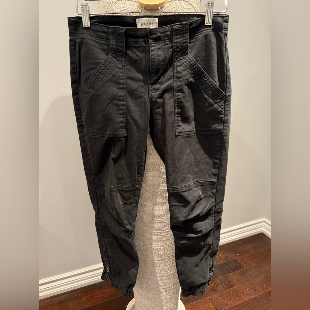 Frame Denim Charcoal Cargo Pants